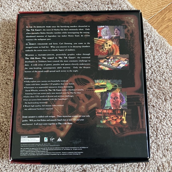 The 11th Hour PC Game Complete CD Rom Sequel to 7th Guest with Strategy Guide - Picture 3 of 4